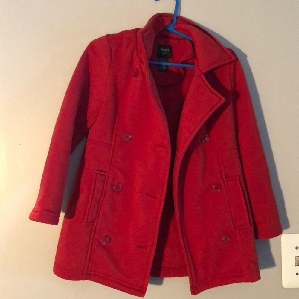Red cloth trench coat
